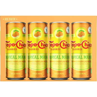 Topo Chico Sabores Tropical Mango Flavored Sparkling Water - 12 Fl. Oz. - Image 5