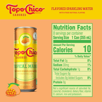 Topo Chico Sabores Tropical Mango Can - 12 Fl. Oz. - Image 2