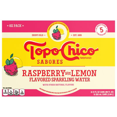 Topo Chico Sabores Raspberry with Lemon Can - 12 Fl. Oz. - Image 2
