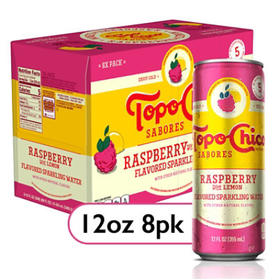 Topo Chico Sabores Raspberry Lemon 8-12fz - 8-12 FZ - Image 1