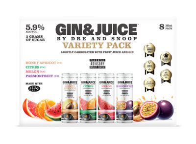 Gin & Juice By Dre And Snoop Variety 8 Pack - 355 Ml - Image 2