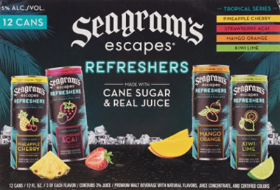 Seagrams Escapes Tropical Refresheres Variety 12 Pack In Cans - 12 Fl. Oz. - Image 4