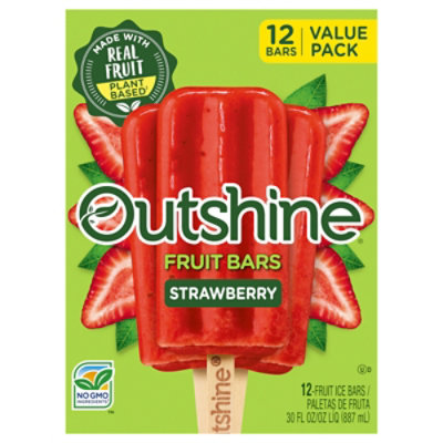 Outshine Strawberry Frozen Fruit Bars 12 Count Value Pack - 30 Fl. Oz. - Image 1