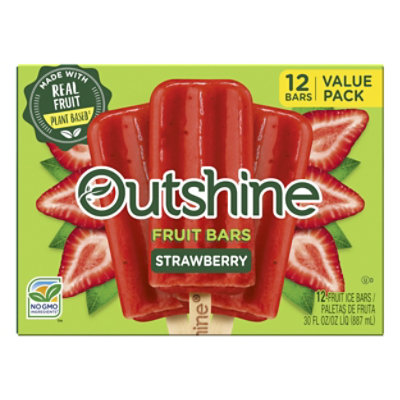 Outshine Strawberry Frozen Fruit Bars 12 Count Value Pack - 30 Fl. Oz. - Image 2