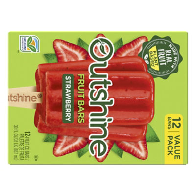Outshine Strawberry Frozen Fruit Bars 12 Count Value Pack - 30 Fl. Oz. - Image 2