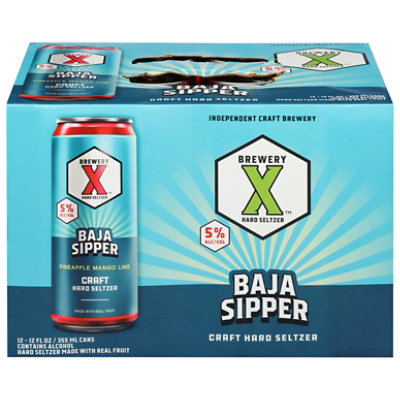 Brewery X Baja Sipper Tropical Lime Hard Seltzer 12 Pack In Cans - 12 Fl. Oz. - Image 2