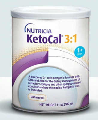 KetoCal 3:1 Oral Supplement, Unflavored, 11 ounce Can, Powder, 6 Count, Case. - Image 1