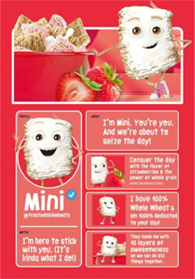 Kellogg's Frosted Mini-Wheats Strawberry High Fiber Breakfast Cereal - 13.3 Oz - Image 6