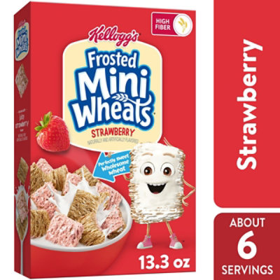 Kellogg's Mini-wheats Cereal Frosted Strawberry - 13.3 Oz
