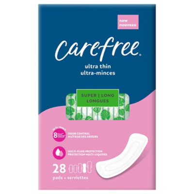 Carefree Pads Ultra Think Super Long Without Wings - 28 Count - Image 2