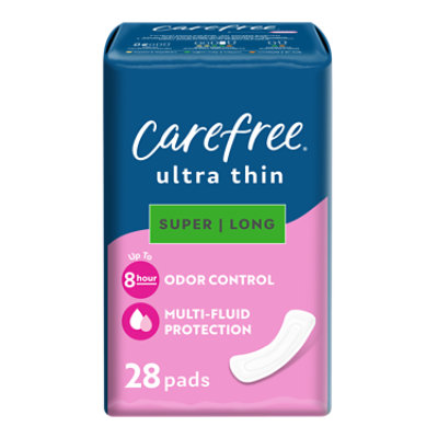 Carefree Pads Ultra Think Super Long Without Wings - 28 Count - Image 1