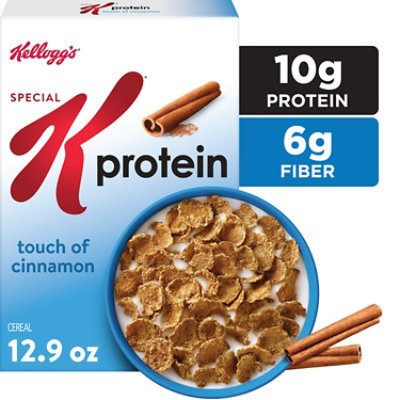 Kellogg's Special K Protein Touch of Cinnamon 10g and 6g Fiber Breakfast Cereal - 12.9 Oz