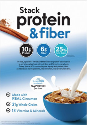 Kellogg's Special K Protein Touch of Cinnamon 10g and 6g Fiber Breakfast Cereal - 12.9 Oz - Image 7