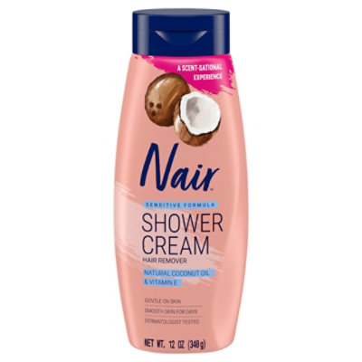 Nair Sensitive Shower Power Cream Coconut Oil - 12 Oz - Image 1