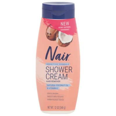 Nair Sensitive Shower Power Cream Coconut Oil - 12 Oz - Image 1