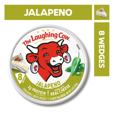 The Laughing Cow Creamy Jalapeno Spreadable Cheese Wedges - 5.4 Oz