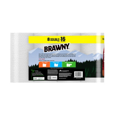 Brawny Tear-a-square Paper Towels Double Rolls - 8 Rolls - Image 4