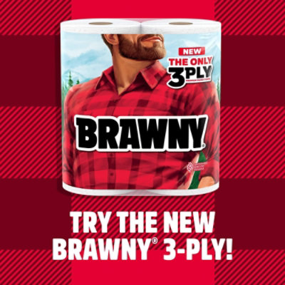 Brawny Tear-a-square Paper Towels Double Rolls - 8 Rolls - Image 2
