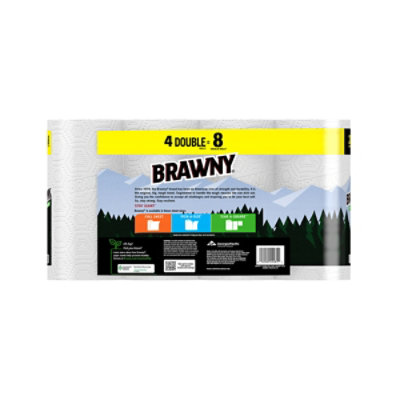 Brawny Tear-a-square Paper Towels 4 Double Rolls - 4 Rolls - Image 4