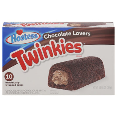 Hostess Twinkies Chocolate Lovers Snack Cakes Chocolate Sponge Cake with Chocolate Flavored Filling - 10 - 13.58 Oz - Image 4
