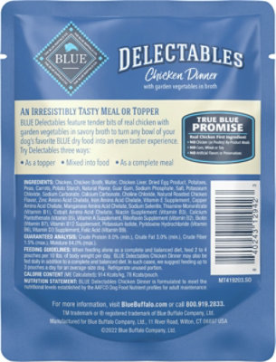 Blue Buffalo Delectables Natural Wet Dog Food Chicken Pch - 3 Oz - Image 5