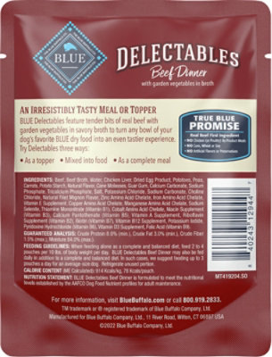 Blue Buffalo Delectables Natural Wet Dog Food Beef Pch - 3 Oz - Image 5