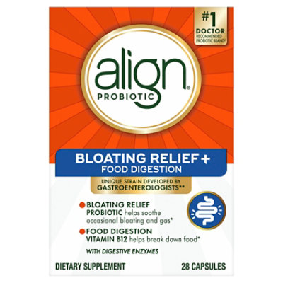 Align Probiotic Bloating Relief Food Digestion - 28 Count - Image 1