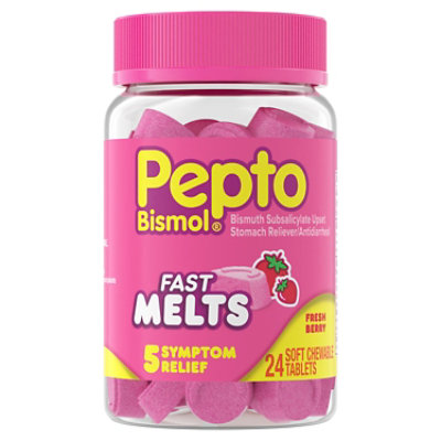 Pepto-bismol Instacool Regular Strength Multi-symptom Stomach Fast Melt Mint - 24 Count - Image 1