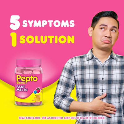 Pepto-bismol Instacool Regular Strength Multi-symptom Stomach Fast Melt Mint - 24 Count - Image 7