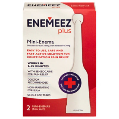 Enemeez Plus 283mg Docusate Sodium And 20mg Benzocaine Mini Enema - 2 Count - Image 3