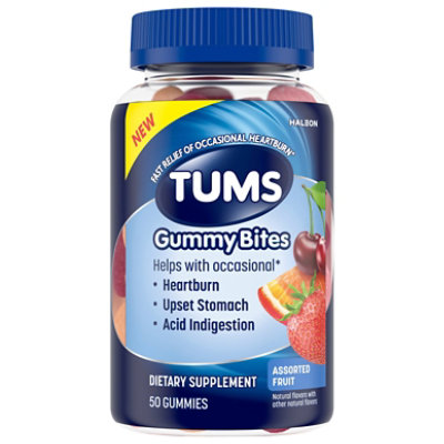 Tums  Assorted Fruit Gummy Bites - 50 Count - Image 1