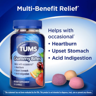 Tums  Assorted Fruit Gummy Bites - 50 Count - Image 2