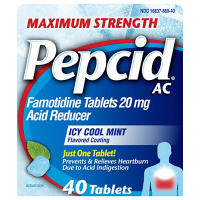 Pepcid Ac 20mg Max Strength Icy Cool Mint Tablets - 40 Count - Image 3