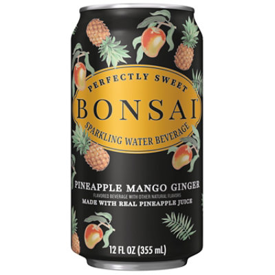 Bonsai Mango Pineapple Ginger Sweetened Sparkling Water Cans - 8 - 12 Fl. Oz. - Image 5