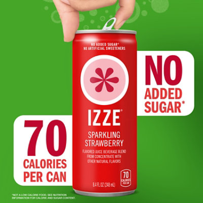 Izze Sparkling Juice Strawberry 6 Count - 8.4 Fl. Oz. - Image 4