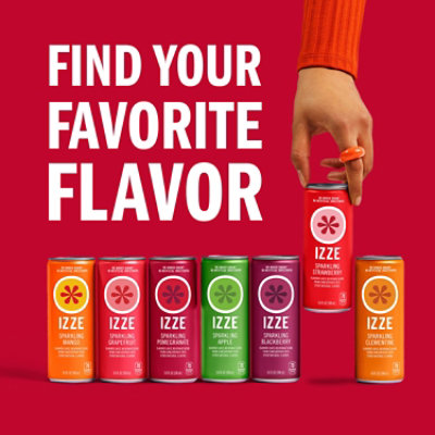 Izze Sparkling Juice Strawberry 6 Count - 8.4 Fl. Oz. - Image 6