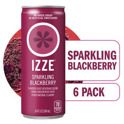 Izze Sparkling Juice Blackberry 6 Pack - 8.4 Fl. Oz. - Image 1