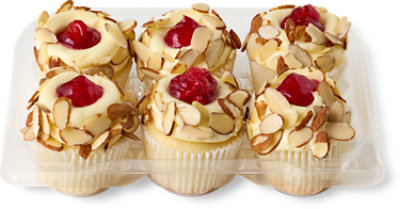 Almond Cherry Cupcakes 6 Count - Each - Image 1