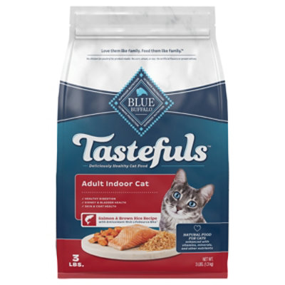 Blue Buffalo Tastefuls Natural Dry Food for Adult Indoor Cats Salmon & Brown Rice Recipe -3 Lb - Image 3