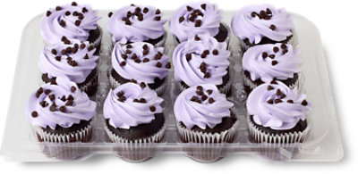 Chocolate Black Raspberry Whipped Cupcakes Frozen 12 Count - Each - Image 1