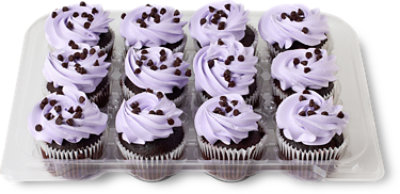 Chocolate Black Raspberry Whipped Cupcakes 12 Count - Each - Image 1