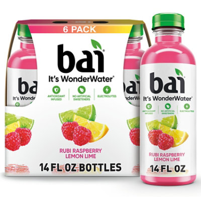 Bai Raspberry Lemon Lime 6 Pack - 14 Fl. Oz. - Image 1