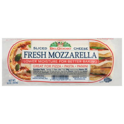 Belgioioso Baking Fresh Mozzarella Sliced Log - 1 Lb - Image 3