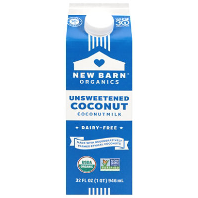 New Barn Organic Unsweetened Coconut Milk - 32 Fl. Oz. - Image 1