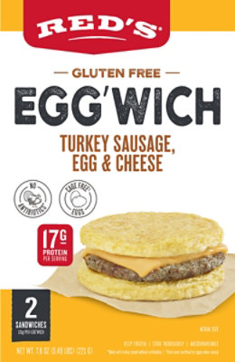 Reds Eggwich Turkey Sausage Egg Cheese - 7.8 Oz - Image 5