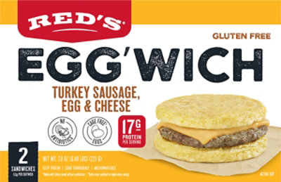 Reds Eggwich Turkey Sausage Egg Cheese - 7.8 Oz - Image 2