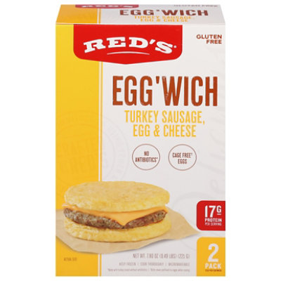 Reds Eggwich Turkey Sausage Egg Cheese 7.8 Oz Safeway