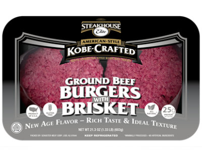 Steakhouse Elite Kobe Crafted Beef Patties With Brisket - 21.3 Oz - Image 1