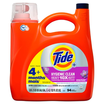 Tide He Heavy Duty Liquid Detergent Hygienic Clean Spring Meadow - 132 ...