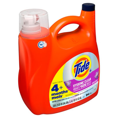 Tide He Heavy Duty Liquid Detergent Hygienic Clean Spring Meadow - 132 Fl. Oz. - Image 7